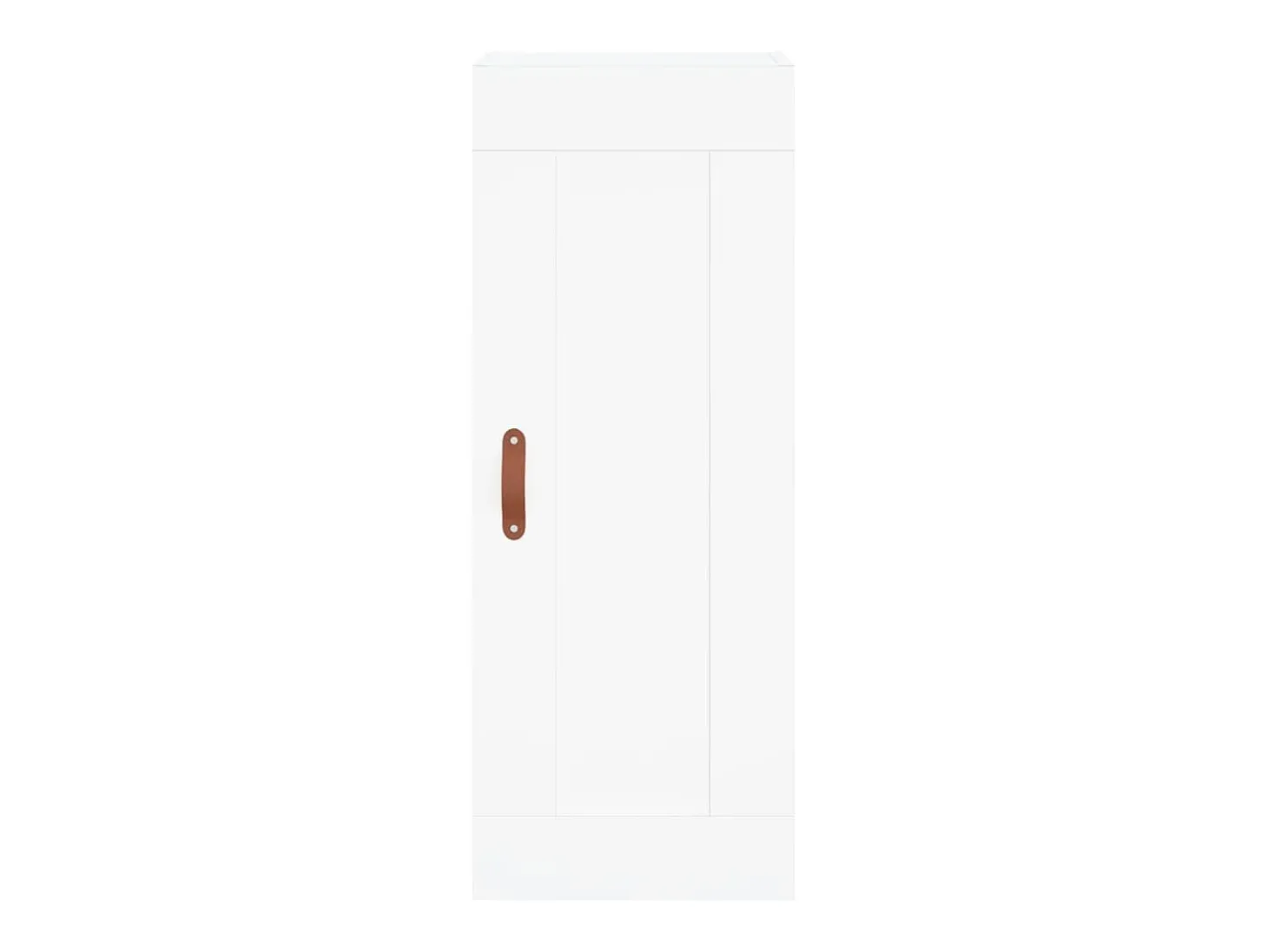 Aparador alto madera contrachapada blanco 34,5x34x180 cm