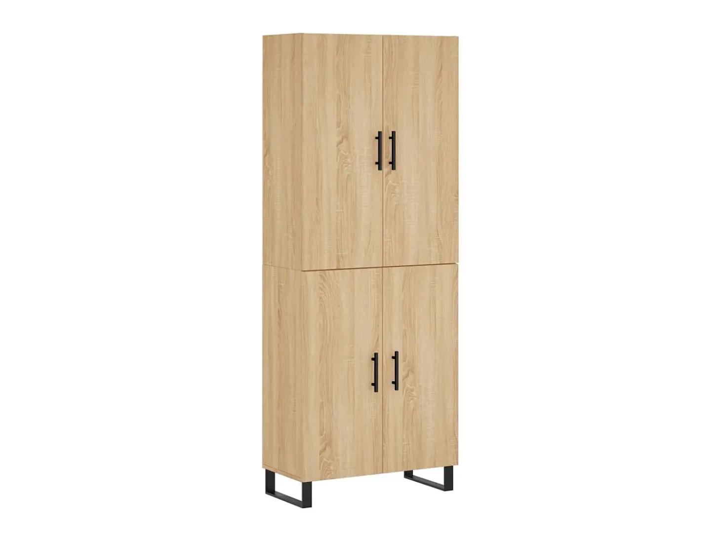 Aparador alto madera contrachapada color roble 69,5x34x180 cm ES899862
