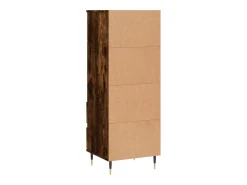 Aparador alto madera contrachapada roble ahumado 40x36x110 cm