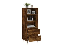 Aparador alto madera contrachapada roble ahumado 40x36x110 cm