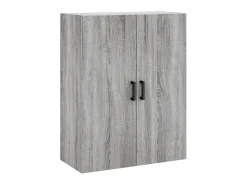 Aparador alto madera contrachapada gris sonoma 69,5x34x180 cm ES11129