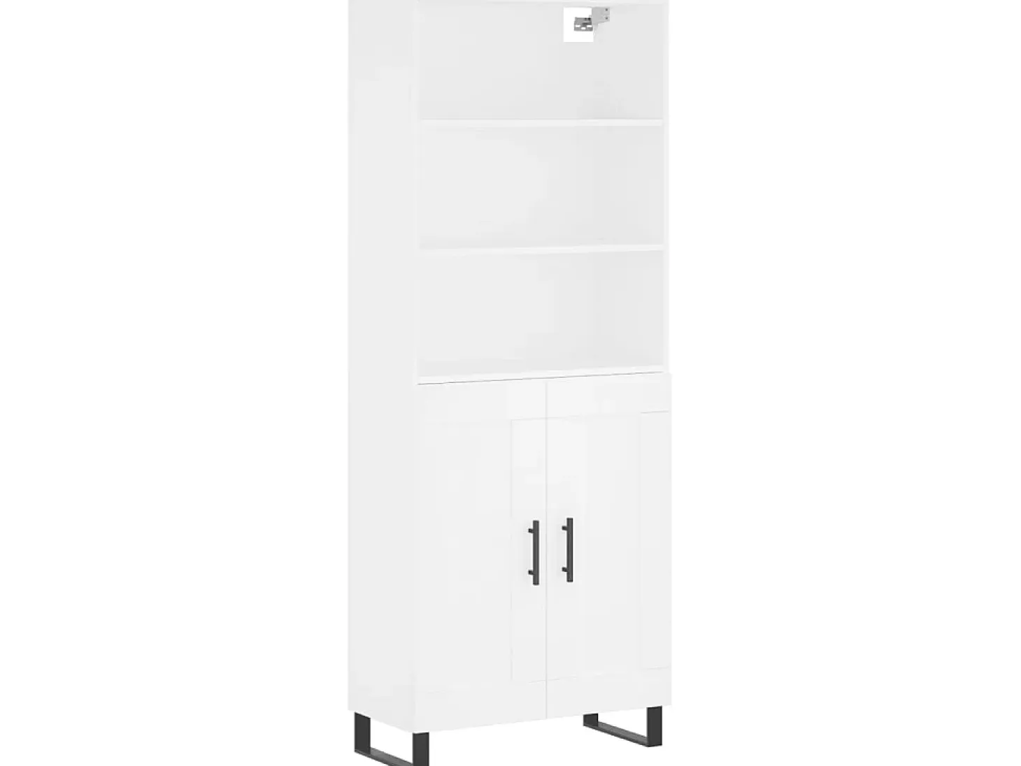 Aparador alto madera contrachapada blanco 69,5x34x180 cm ES39221