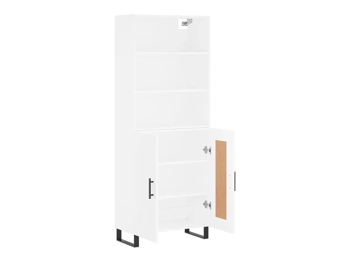 Aparador alto madera contrachapada blanco 69,5x34x180 cm ES39221