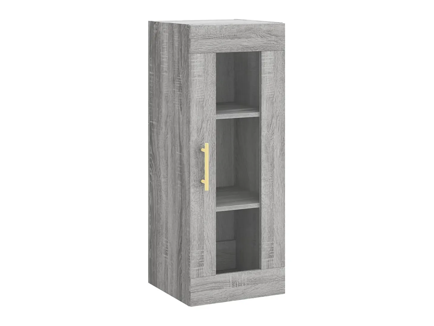 Aparador alto madera contrachapada gris Sonoma 34,5x34x180 cm ES54098