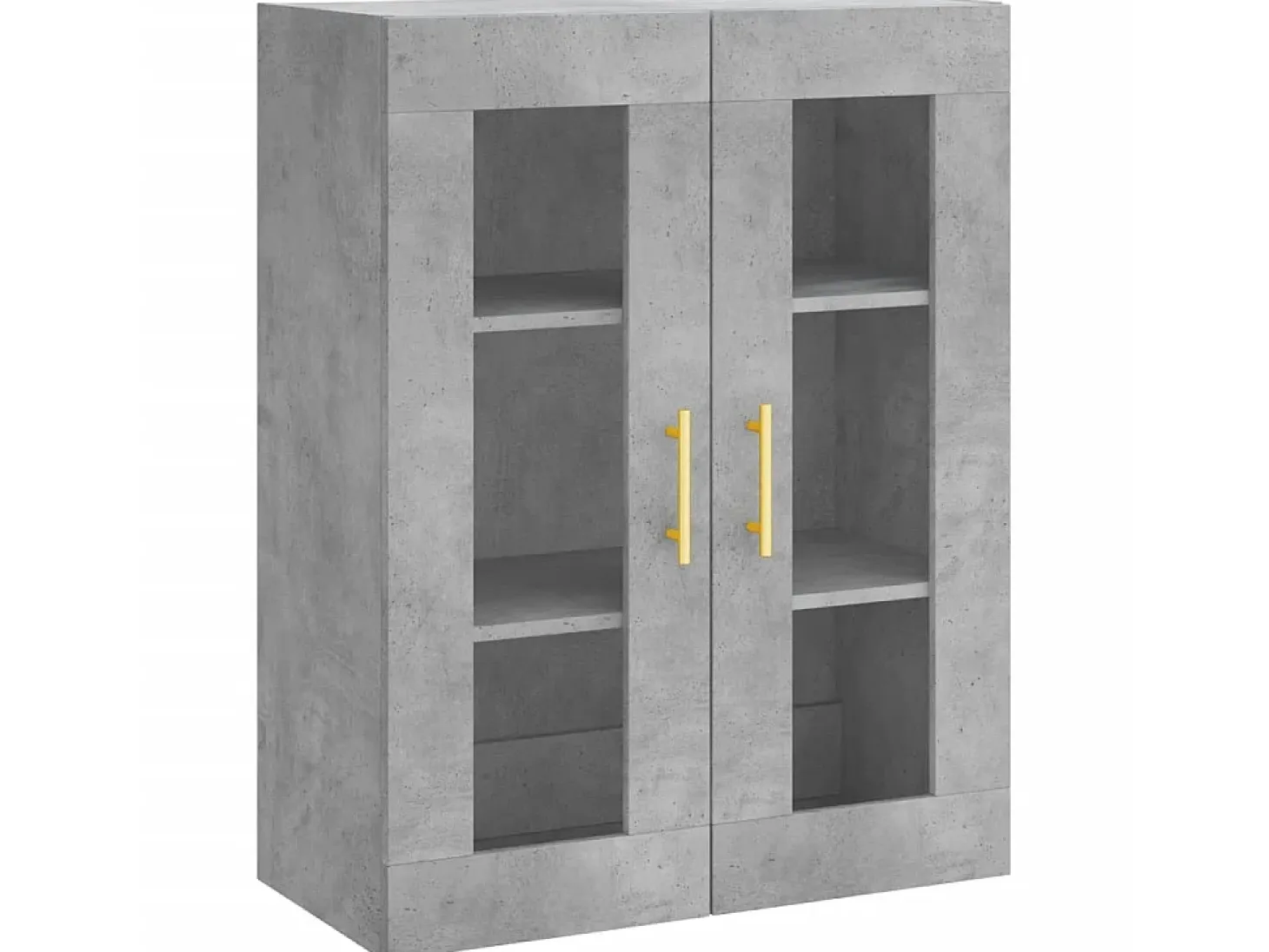 Aparador alto madera contrachapada gris hormigón 69,5x34x180 cm ES19980