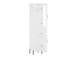 Aparador alto madera contrachapada blanco 34,5x34x180 cm ES72032