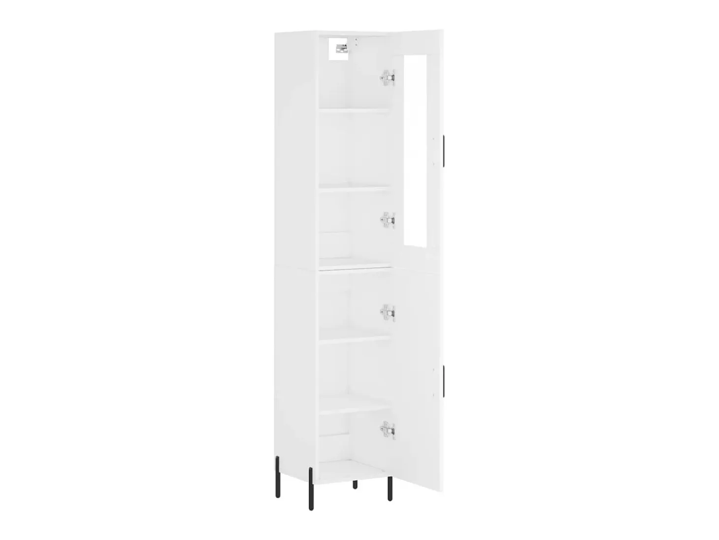 Aparador alto madera contrachapada blanco 34,5x34x180 cm ES72032