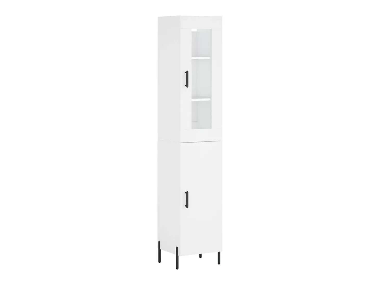 Aparador alto madera contrachapada blanco 34,5x34x180 cm ES72032