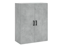 Aparador alto madera contrachapada gris hormigón 69,5x34x180 cm ES87311