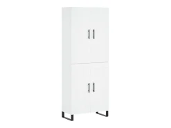 Aparador alto madera contrachapada blanco 69,5x34x180 cm ES66131