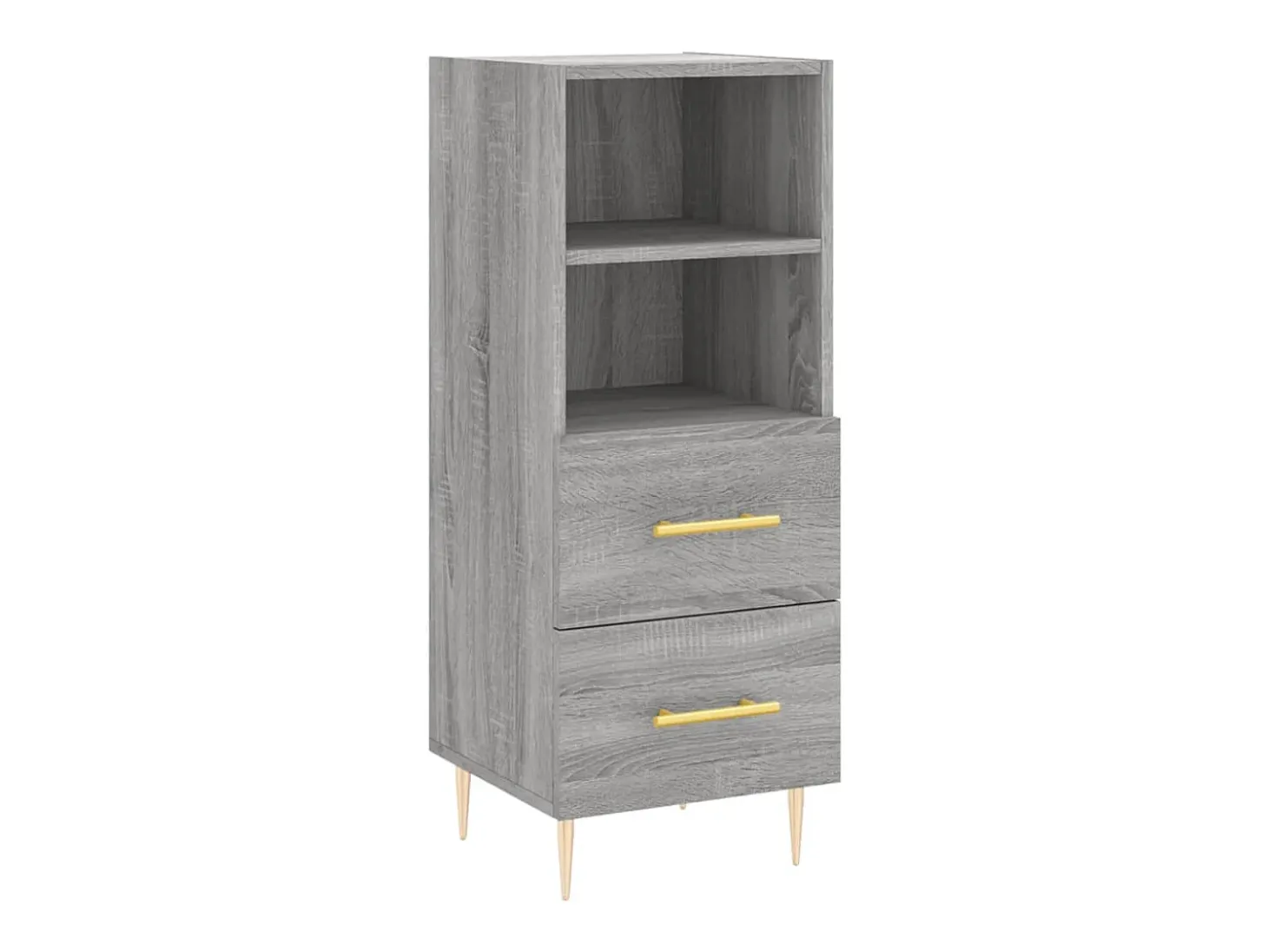 Aparador alto madera contrachapada gris Sonoma 34,5x34x180 cm