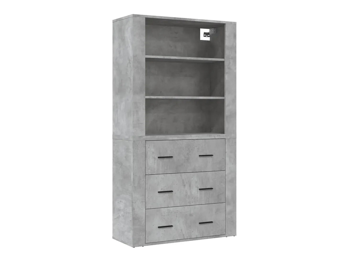 Aparador alto madera contrachapada gris hormigón