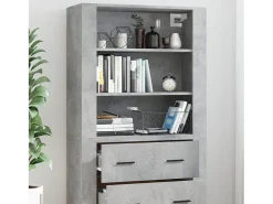 Aparador alto madera contrachapada gris hormigón