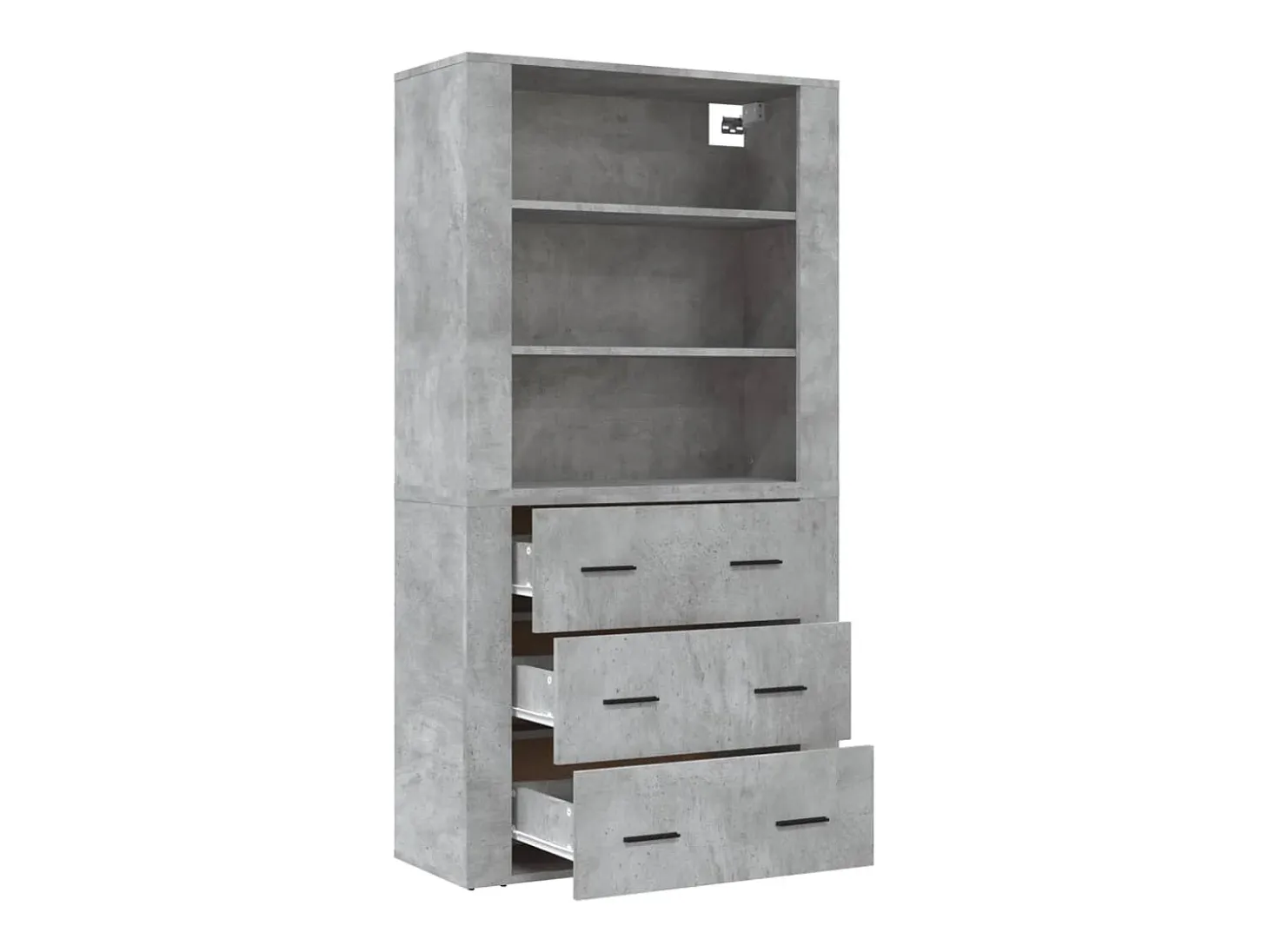 Aparador alto madera contrachapada gris hormigón