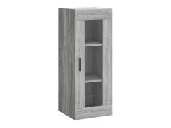 Aparador alto madera contrachapada gris Sonoma 34,5x34x180 cm ES15322