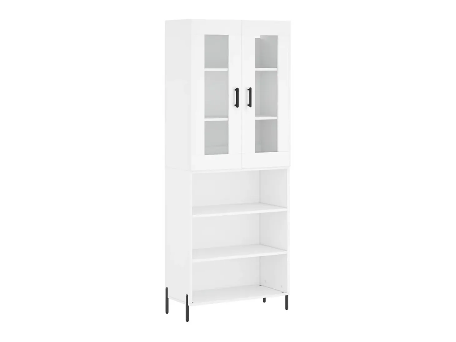 Aparador alto madera contrachapada blanco 69,5x34x180 cm ES63184