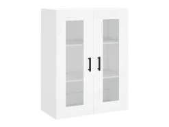 Aparador alto madera contrachapada blanco 69,5x34x180 cm ES63184
