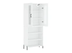 Aparador alto madera contrachapada blanco 69,5x34x180 cm ES63184
