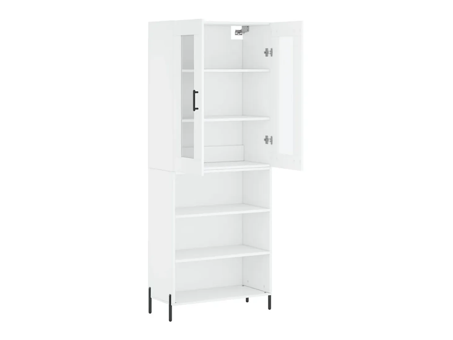 Aparador alto madera contrachapada blanco 69,5x34x180 cm ES63184
