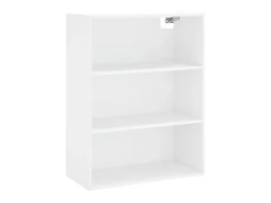 Aparador alto madera contrachapada blanco 69,5x34x180 cm ES56528