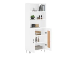 Aparador alto madera contrachapada blanco 69,5x34x180 cm ES56528