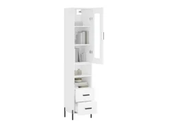 Aparador alto madera contrachapada blanco 34,5x34x180 cm ES71763