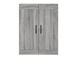 Aparador alto madera contrachapada gris sonoma 69,5x34x180 cm