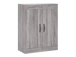 Aparador alto madera contrachapada gris sonoma 69,5x34x180 cm