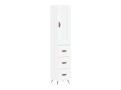 Aparador alto madera contrachapada blanco 34,5x34x180 cm ES20039