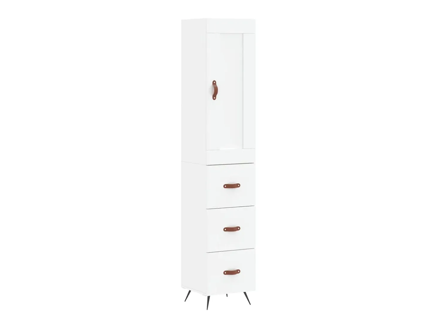 Aparador alto madera contrachapada blanco 34,5x34x180 cm ES20039