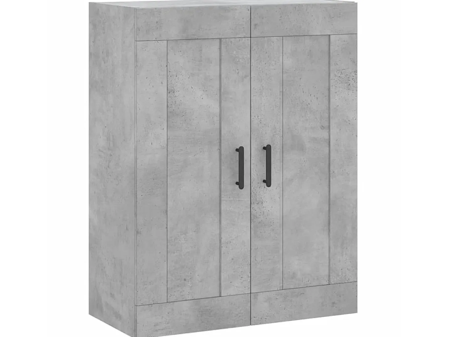 Aparador alto madera contrachapada gris hormigón 69,5x34x180 cm ES62484