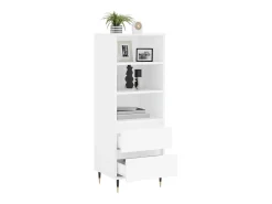 Aparador alto madera contrachapada blanco 40x36x110 cm