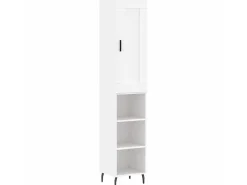 Aparador alto madera contrachapada blanco 34,5x34x180 cm ES34135