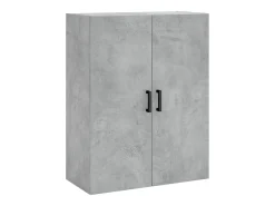 Aparador alto madera contrachapada gris hormigón 69,5x34x180 cm ES82148