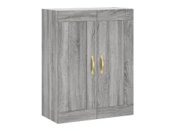 Aparador alto madera contrachapada gris sonoma 69,5x34x180 cm