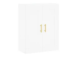 Aparador alto madera contrachapada blanco 69,5x34x180 cm ES86667