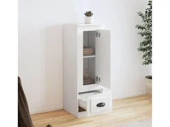 Aparador alto madera contrachapada blanco 36x35,5x103,5 cm ES56962