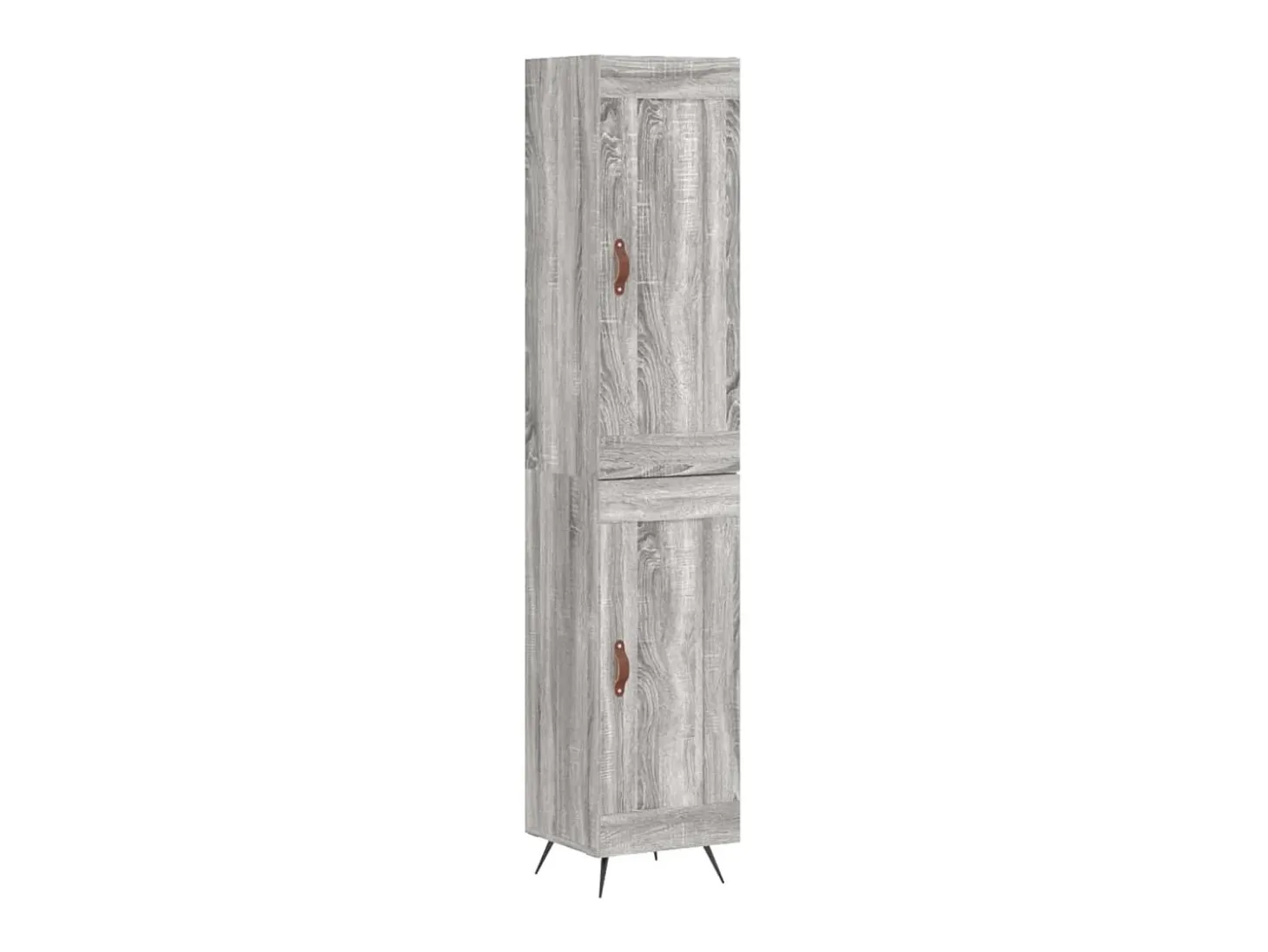 Aparador alto madera contrachapada gris Sonoma 34,5x34x180 cm ES46928