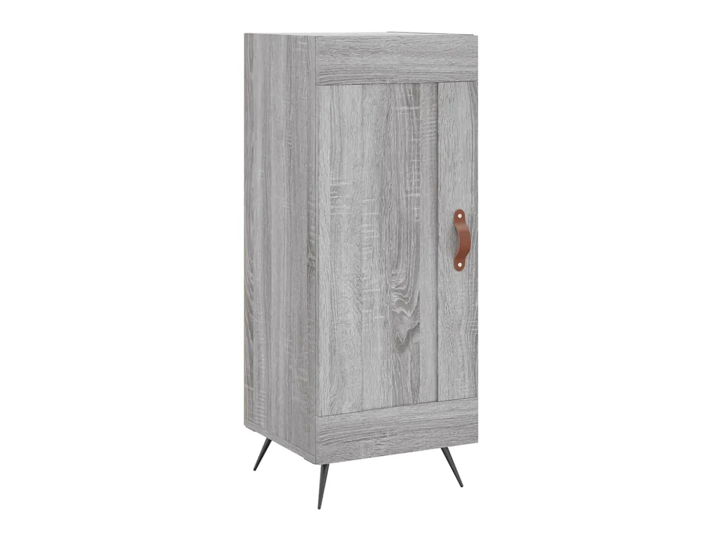 Aparador alto madera contrachapada gris Sonoma 34,5x34x180 cm ES46928