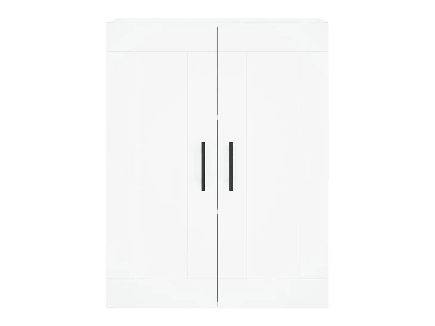 Aparador alto madera contrachapada blanco 69,5x34x180 cm
