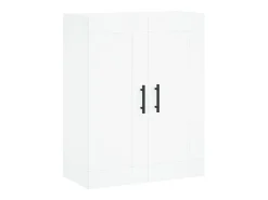 Aparador alto madera contrachapada blanco 69,5x34x180 cm