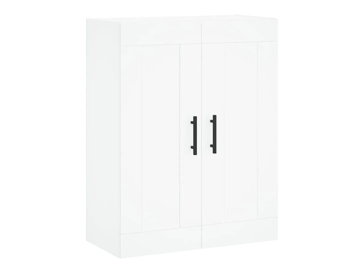 Aparador alto madera contrachapada blanco 69,5x34x180 cm