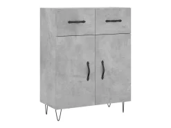 Aparador alto madera contrachapada gris hormigón 69,5x34x180 cm