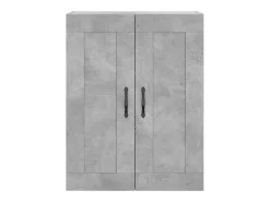 Aparador alto madera contrachapada gris hormigón 69,5x34x180 cm