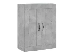 Aparador alto madera contrachapada gris hormigón 69,5x34x180 cm