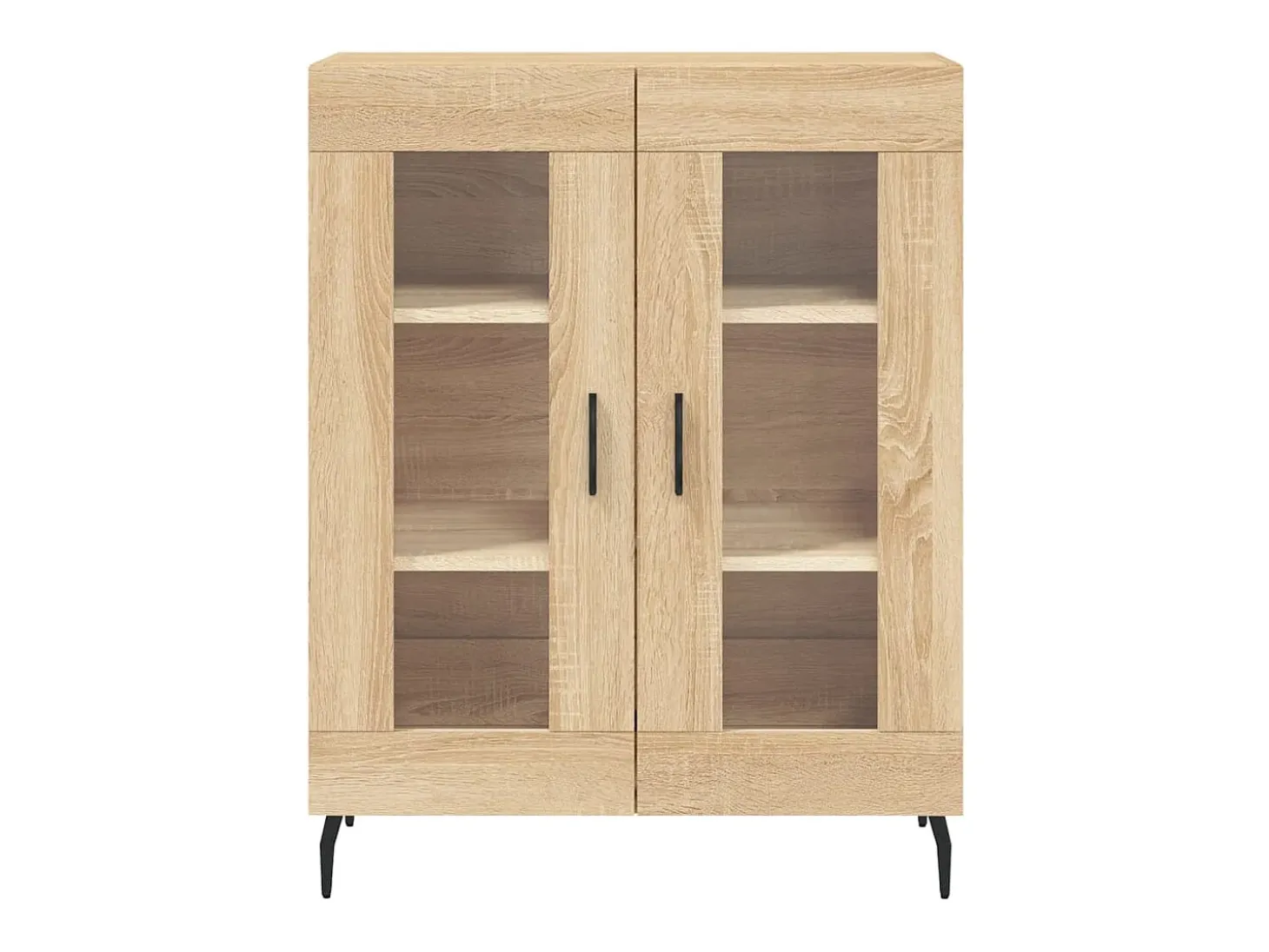 Aparador alto madera contrachapada color roble 69,5x34x180 cm
