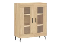 Aparador alto madera contrachapada color roble 69,5x34x180 cm