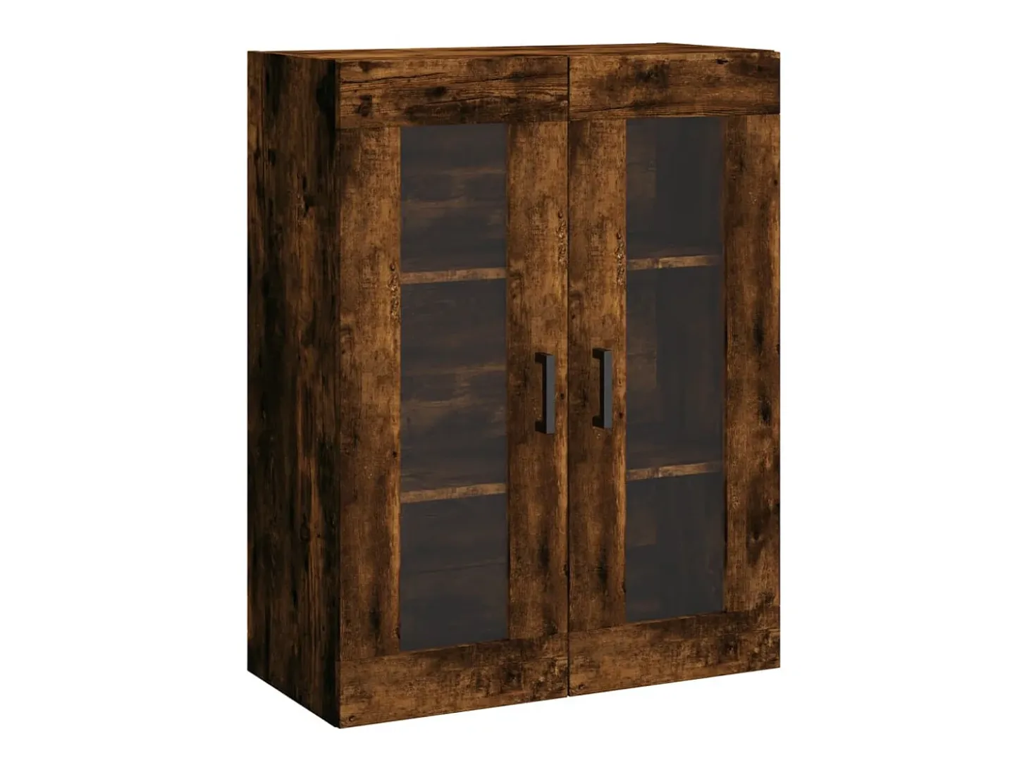 Aparador alto madera contrachapada roble ahumado 69,5x34x180 cm