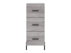 Aparador alto madera contrachapada gris Sonoma 34,5x34x180 cm