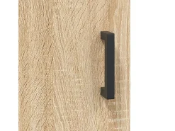 Aparador alto madera contrachapada color roble 69,5x34x180 cm